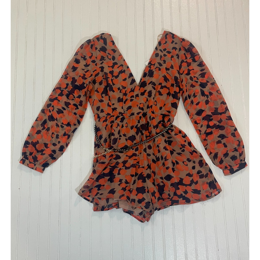 A'GACI Sexy Women's VNeck MULTICOLOR Printing Jumpsuits Short Romper Playsuits L - Picture 7 of 9